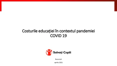 Raport costurile educatiei in pandemie
