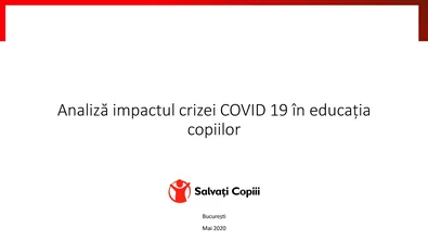 Studiu copiii vulnerabili au acces limitat la educatie, medicamente si hrana in timpul pandemiei