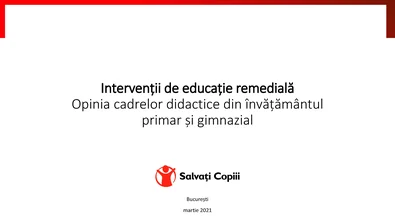 Raport educație remedială